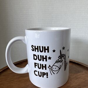 Shuh Duh Fuh Cup Funny Unicorn 11oz Mug Middle Finger Gag Gift Funny